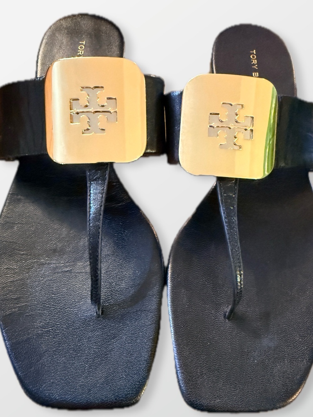 Tory Burch Georgia Logo Plaque Sandals size 6.5